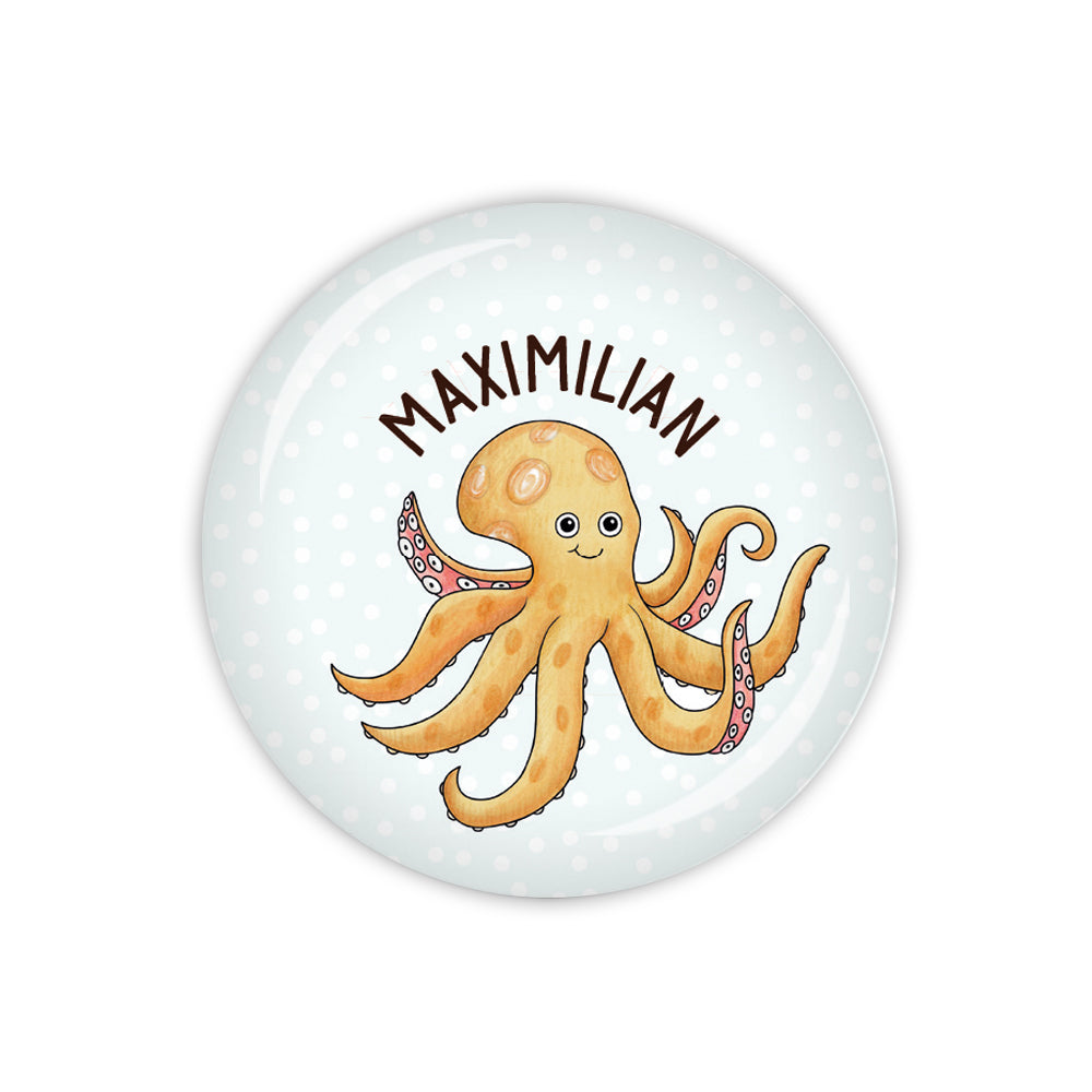 Button TINTI blau & Wunschname