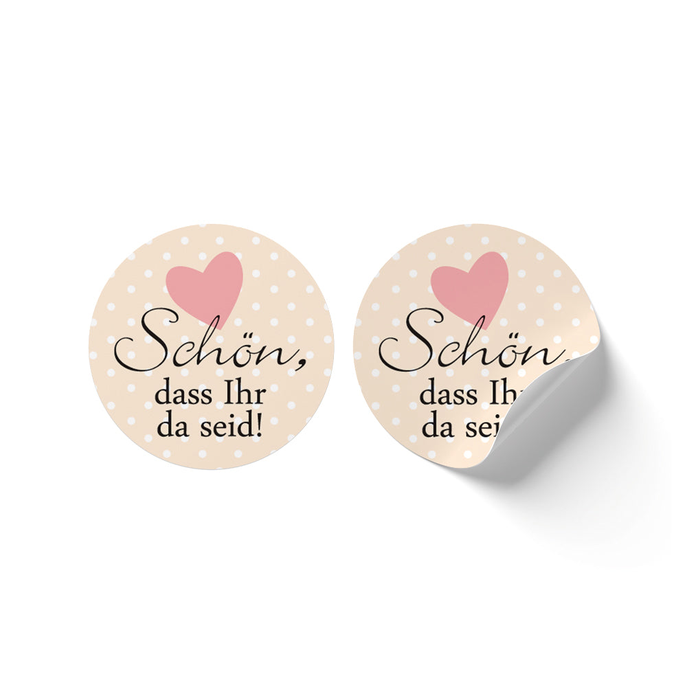 10 Aufkleber I DO Schön, dass Ihr da seid!