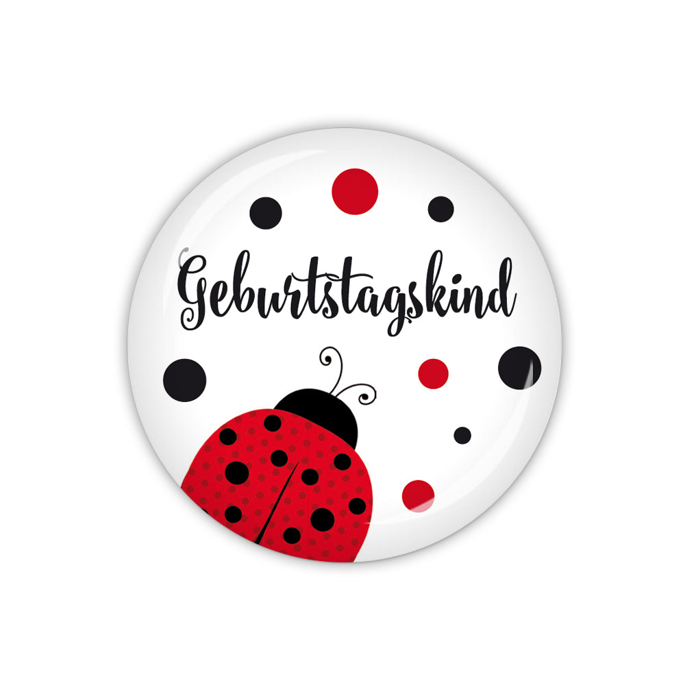 Button GLÜCKSKÄFER Geburtstagskind
