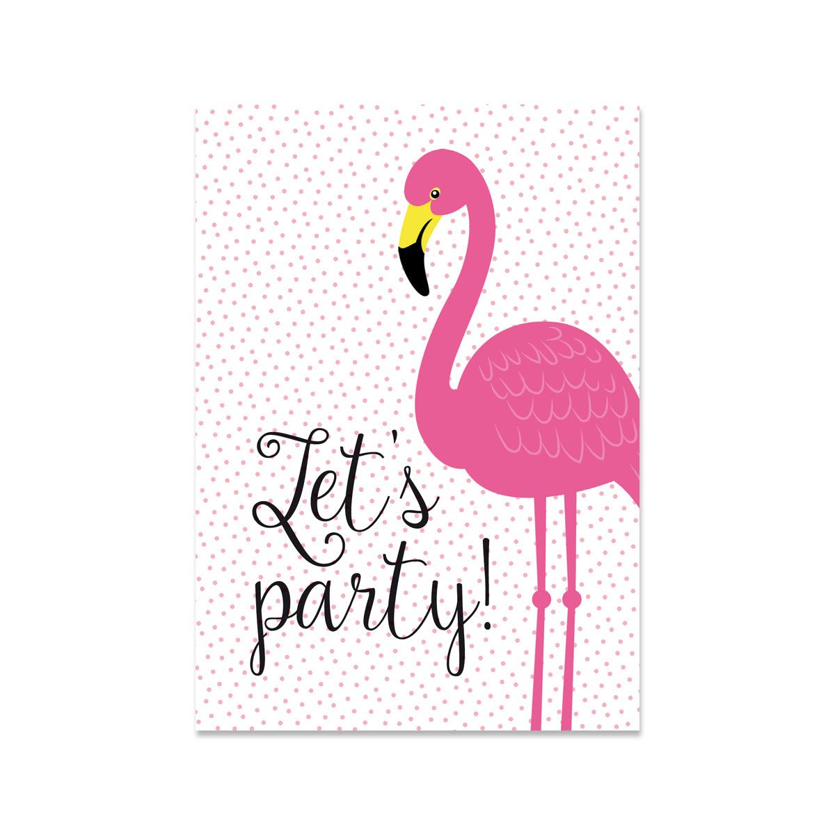 Einladungskarte FLAMINGO