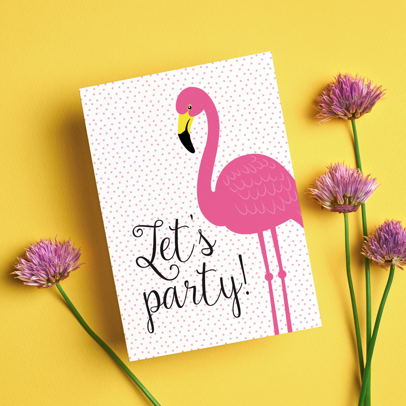 Einladungskarte FLAMINGO