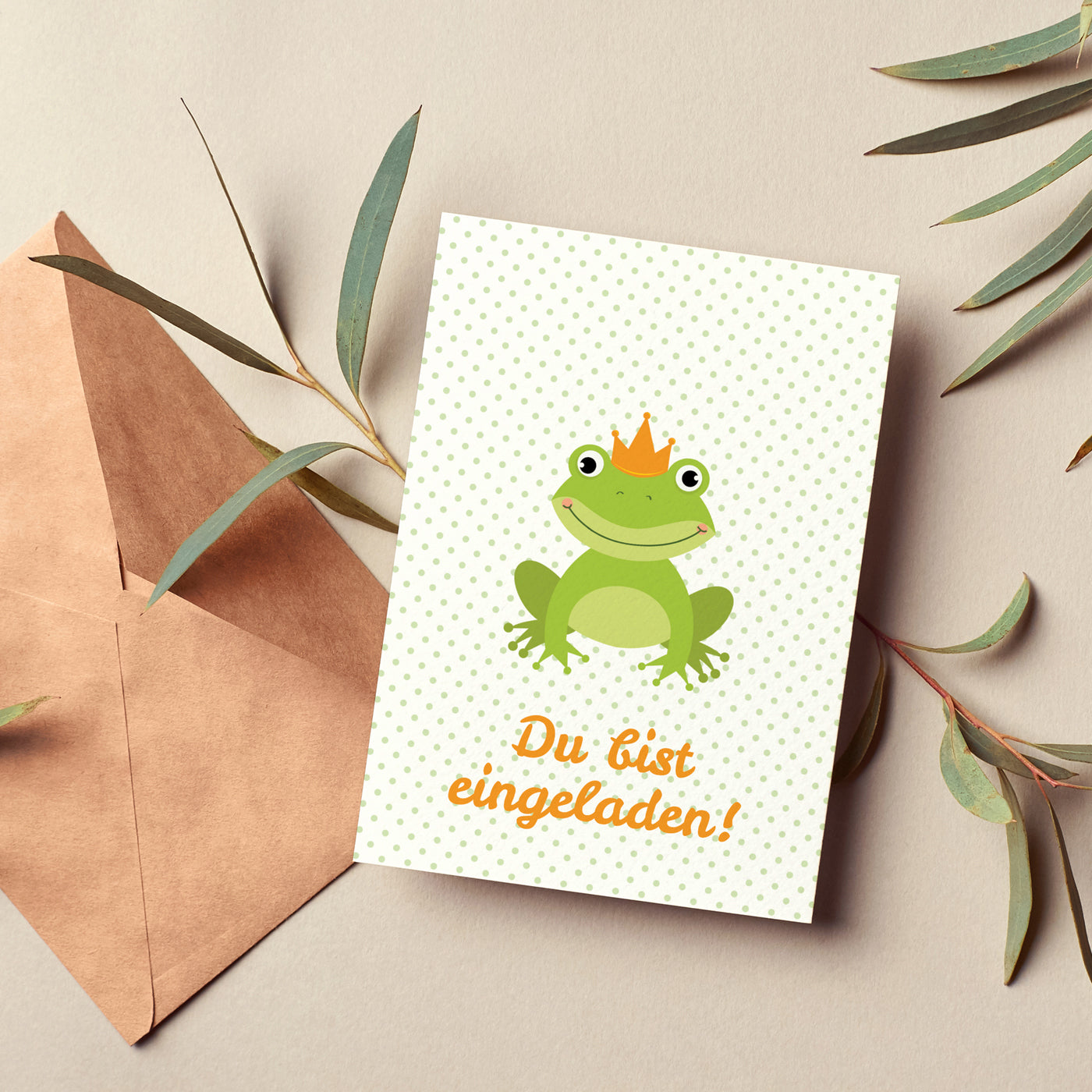 Einladungskarte FROG PARTY