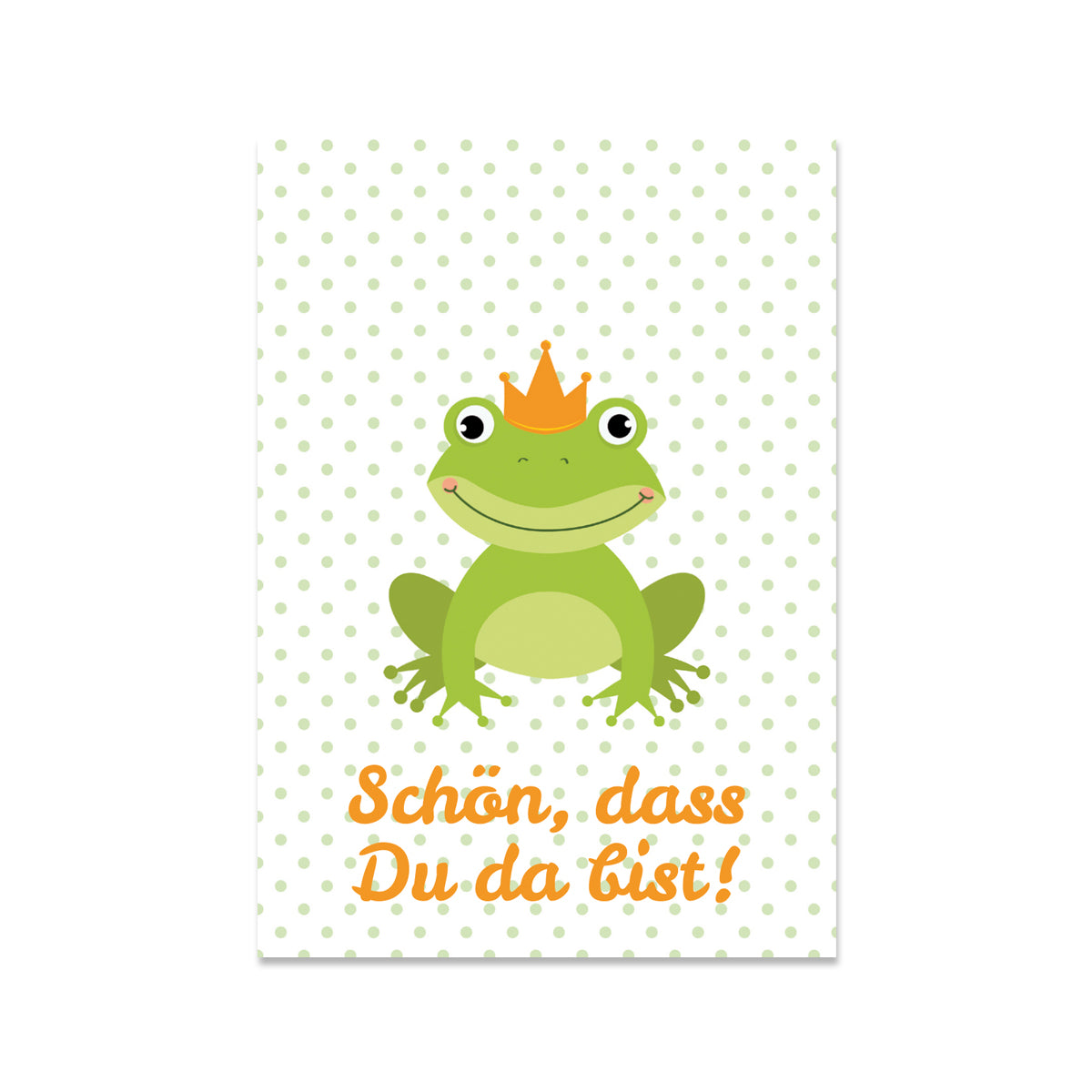 10 Minikarten FROG PARTY Schön, dass Du da bist!