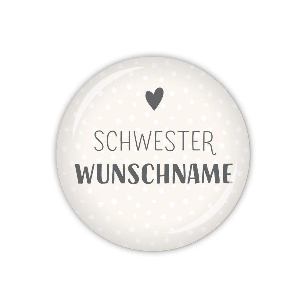 Button PFLEGEHELDEN Schwester & Wunschname