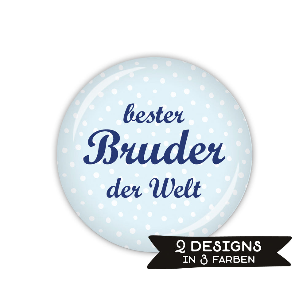 Button DOTS & STRIPES bester Bruder der Welt