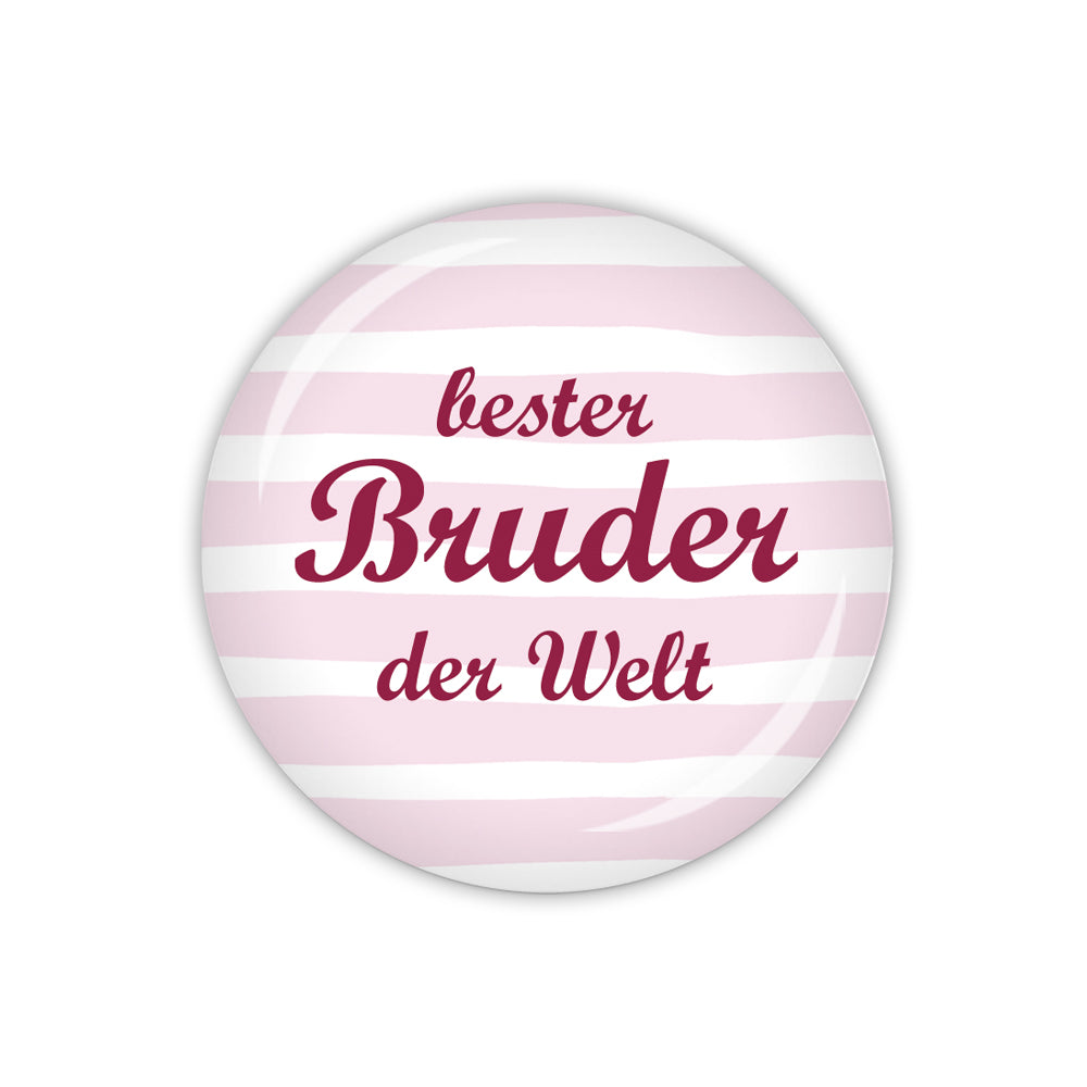 Button DOTS & STRIPES bester Bruder der Welt