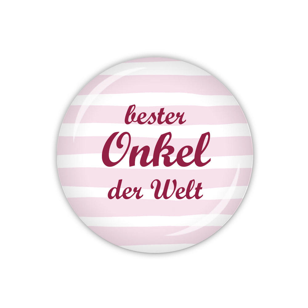Button DOTS & STRIPES bester Onkel der Welt