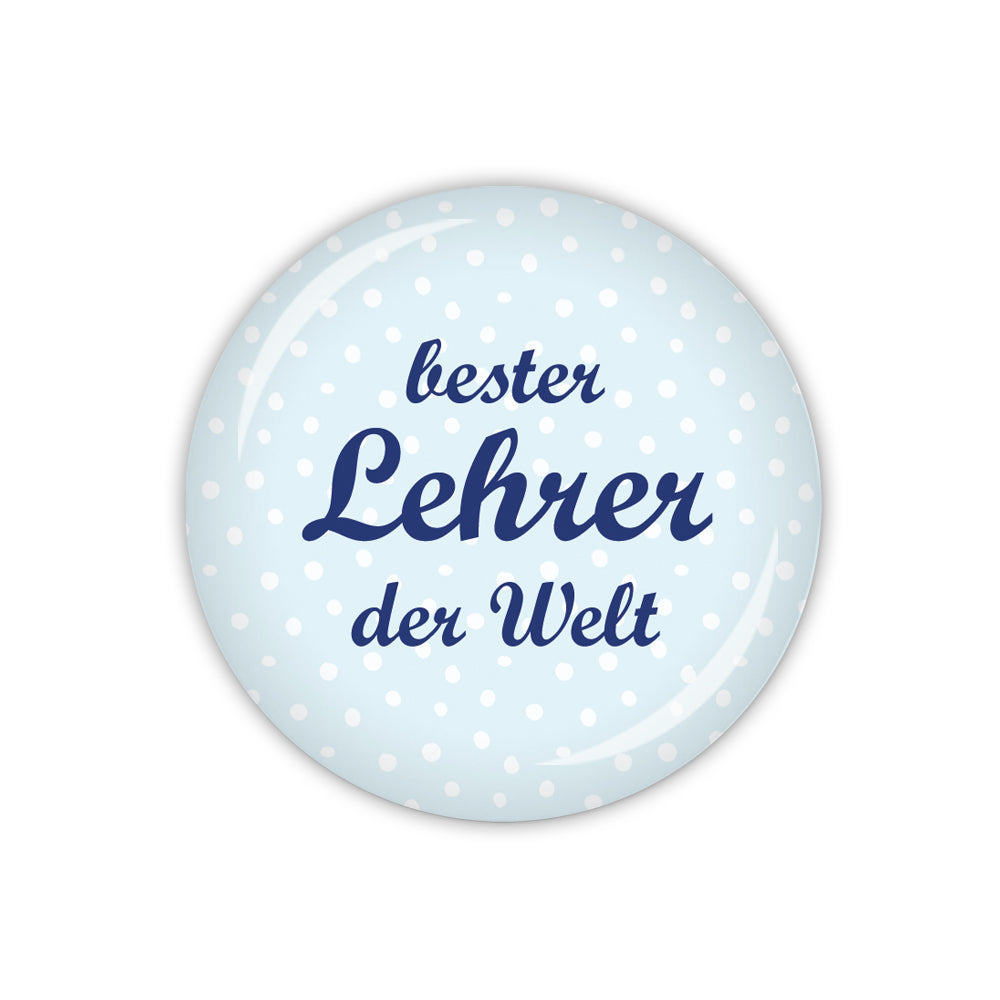 Button DOTS & STRIPES bester Lehrer der Welt