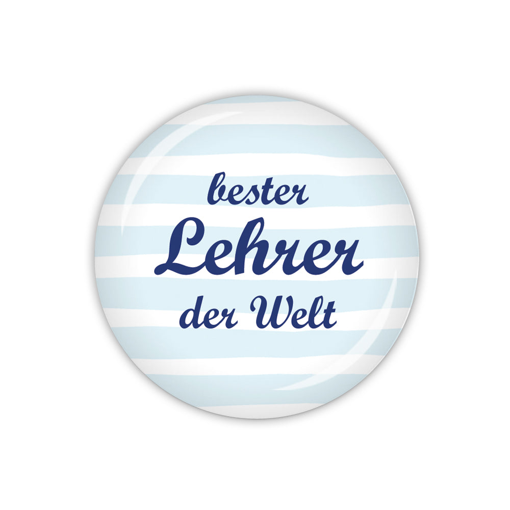 Button DOTS & STRIPES bester Lehrer der Welt