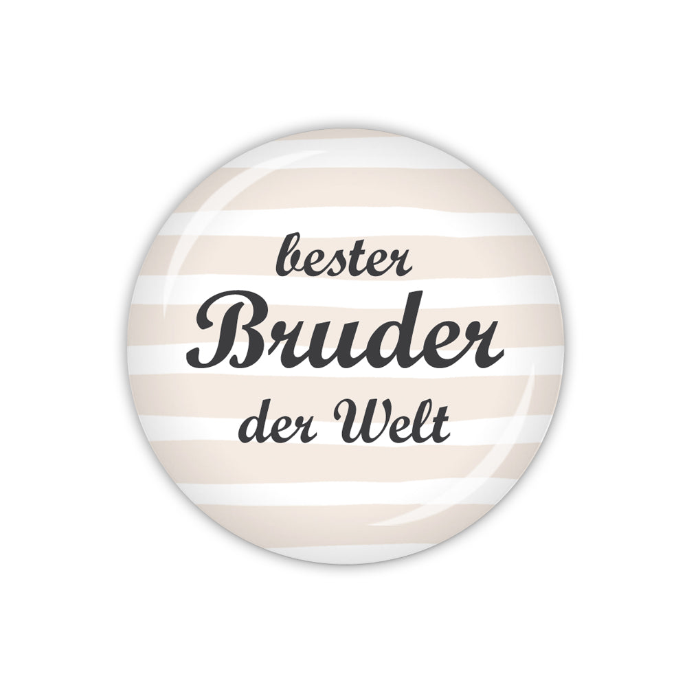 Button DOTS & STRIPES bester Bruder der Welt