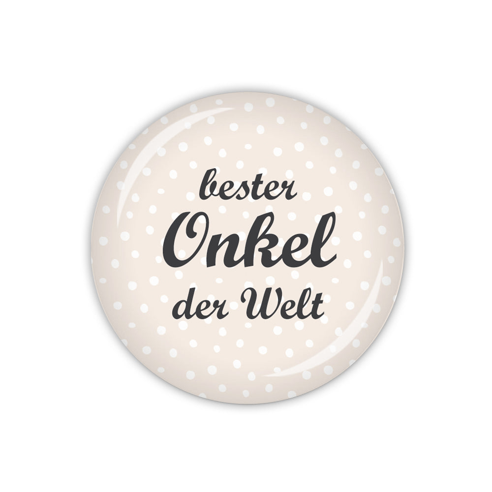 Button DOTS & STRIPES bester Onkel der Welt