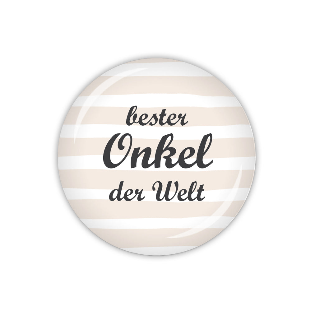 Button DOTS & STRIPES bester Onkel der Welt