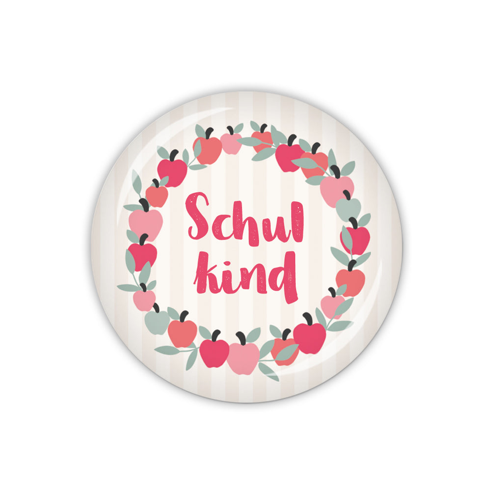 Button SCHOOL GIRL Schulkind & Kranz