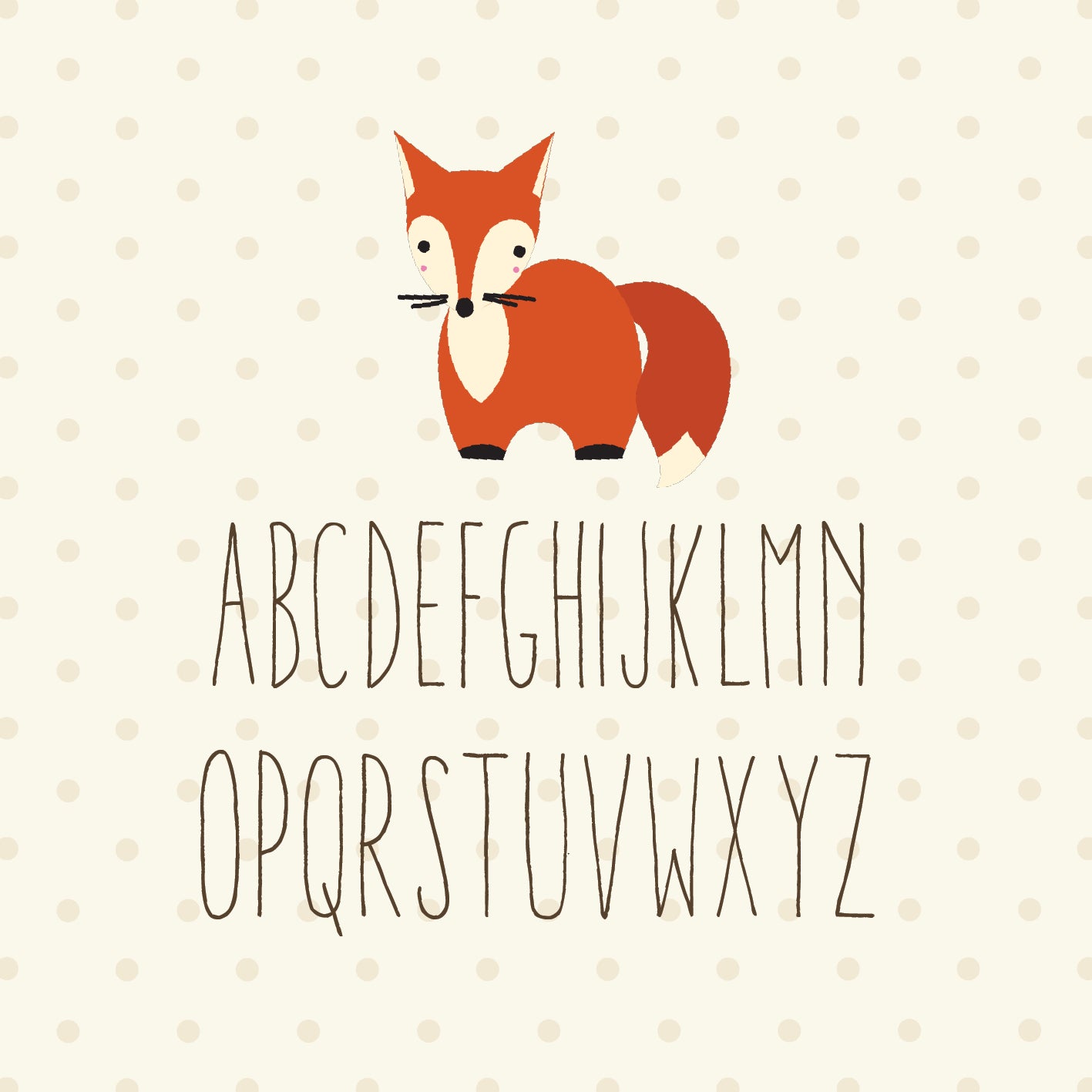 Button FOXY DOTS Fuchs & Wunschname