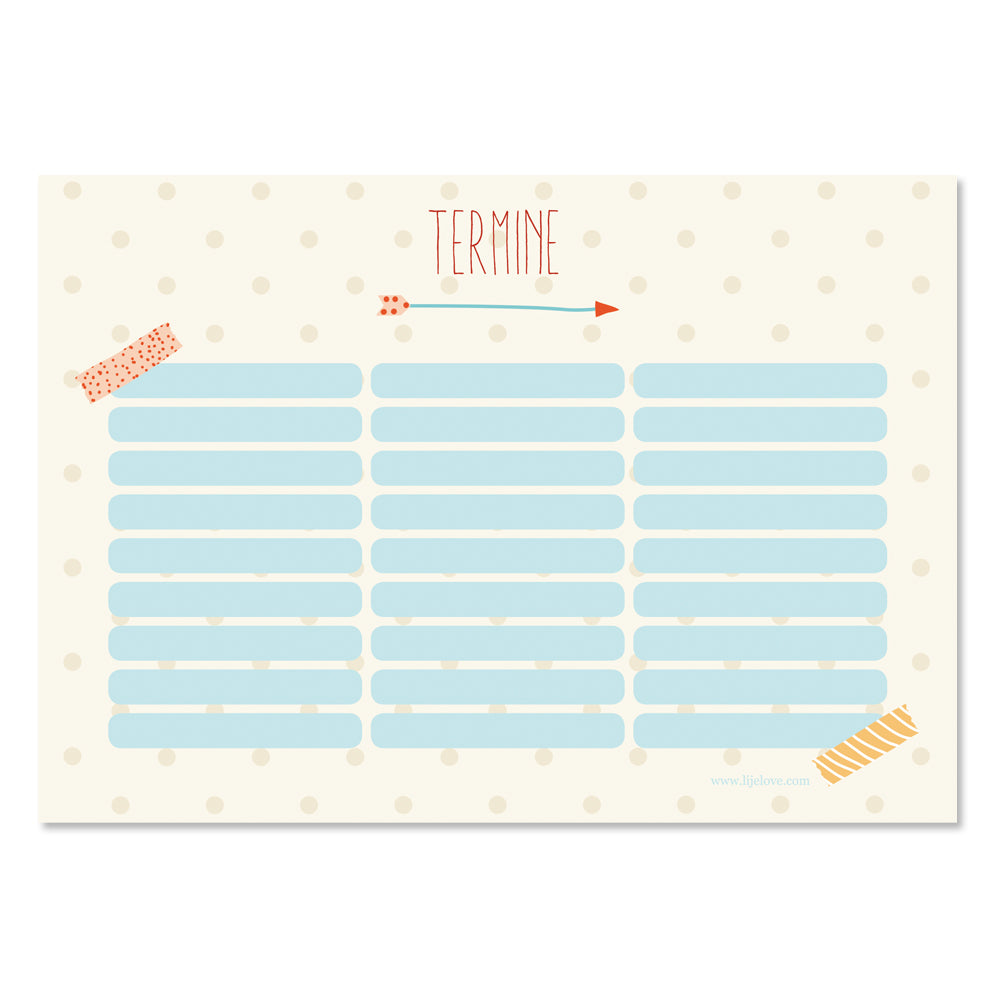 2 Stundenpläne FOXY DOTS mit Terminplaner