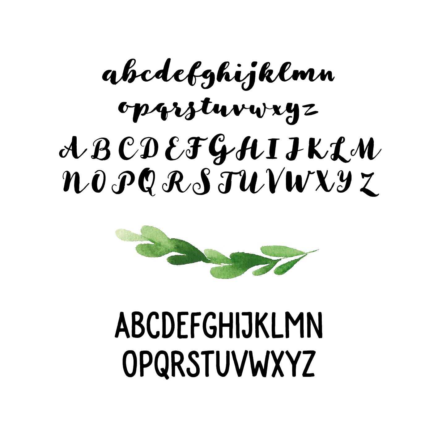 Button GREENERY mit Wunschtext, 2-zeilig