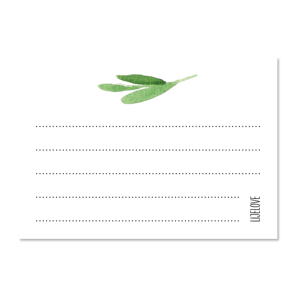 10 Minikarten GREENERY Lieben Dank