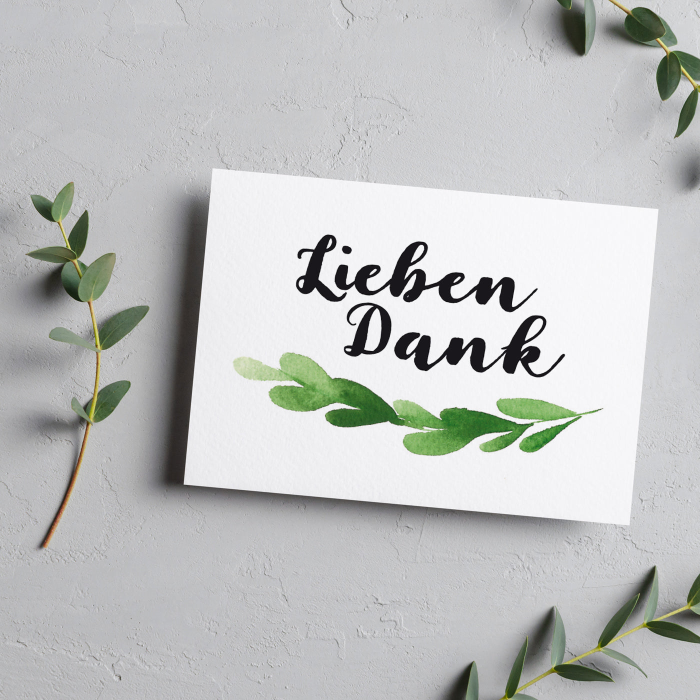 10 Minikarten GREENERY Lieben Dank