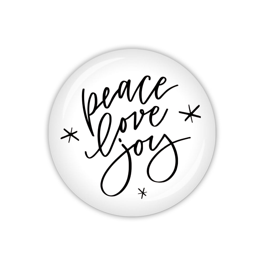 Button PEACE LOVE JOY