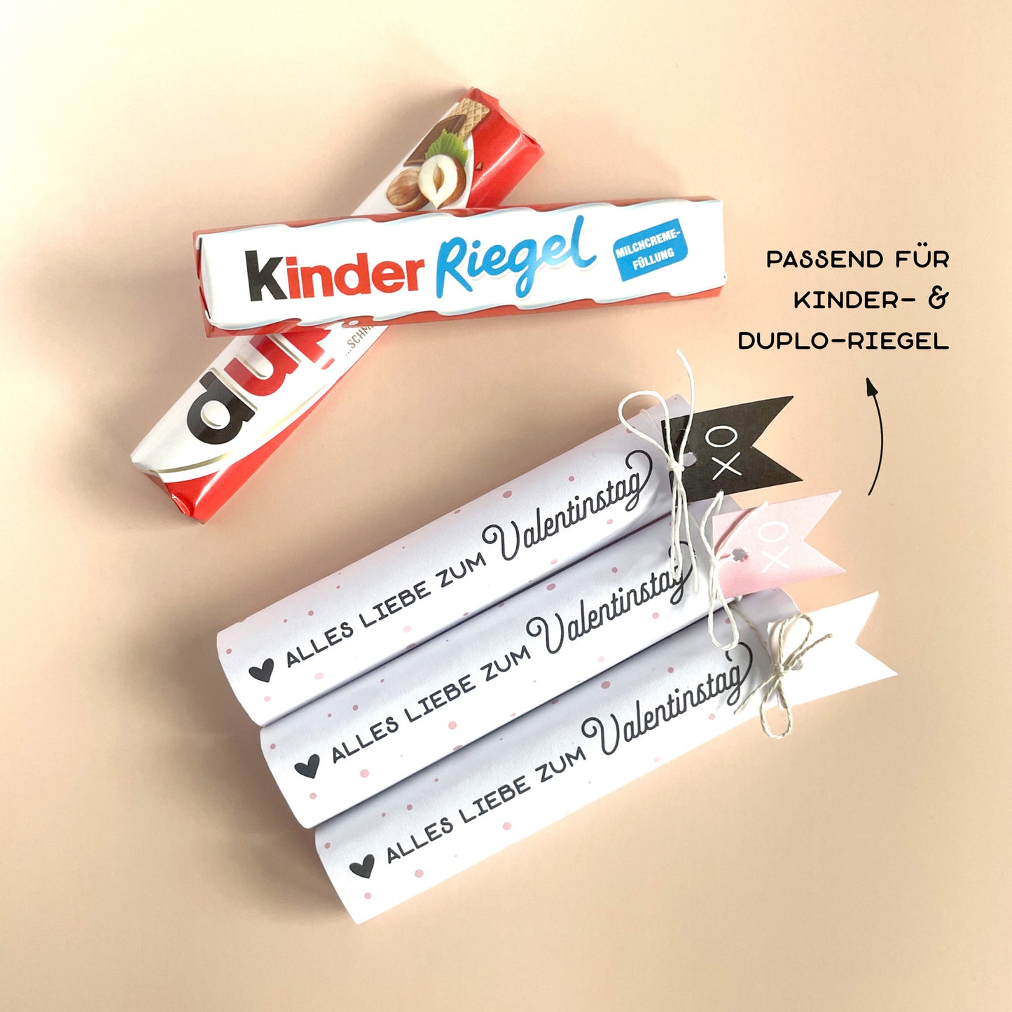 digitaler Download VALENTINE Banderole & Anhänger für Duplo-/Kinderriegel