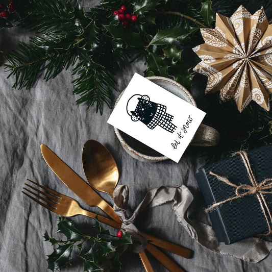 10 Minikarten NORDIC WINTER let it snow