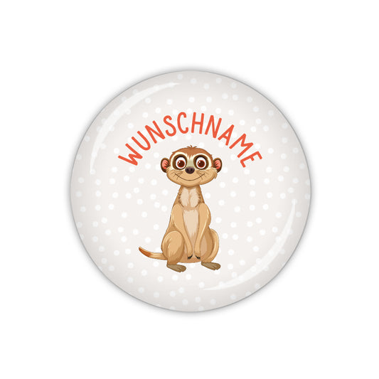 Button ERDMÄNNCHEN & Wunschname