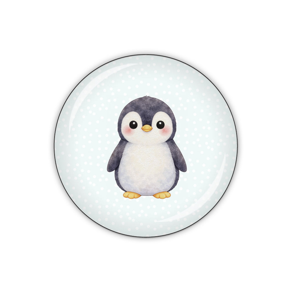 Button PINGUIN hellblau