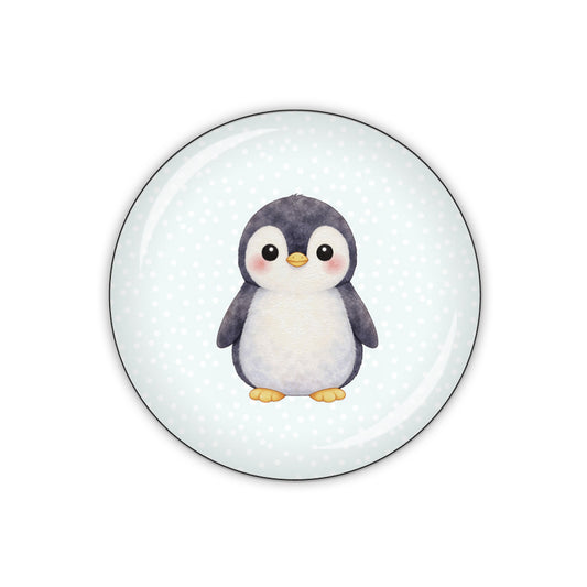 Button PINGUIN hellblau