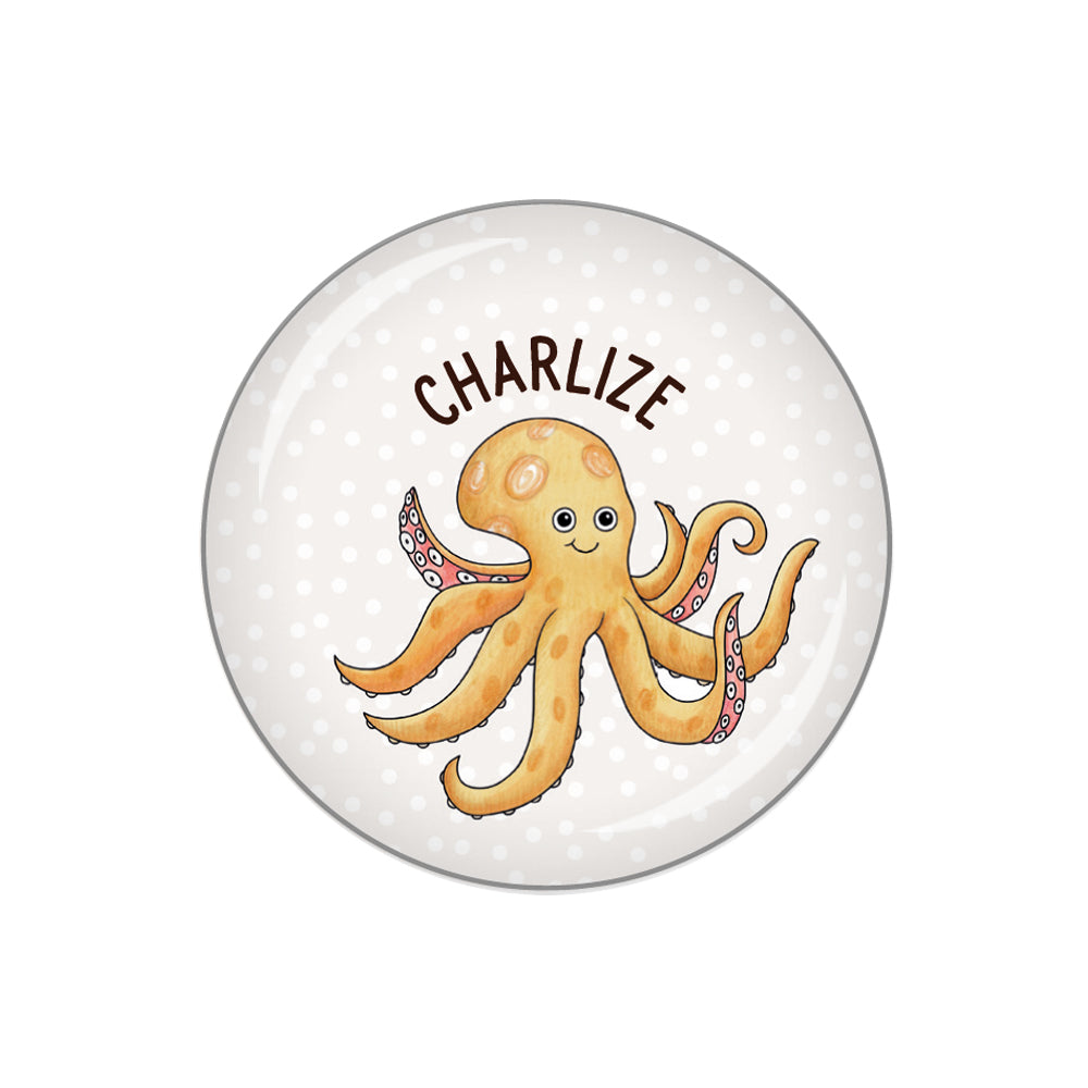 Button TINTI beige & Wunschname